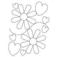 daisy heart border 001